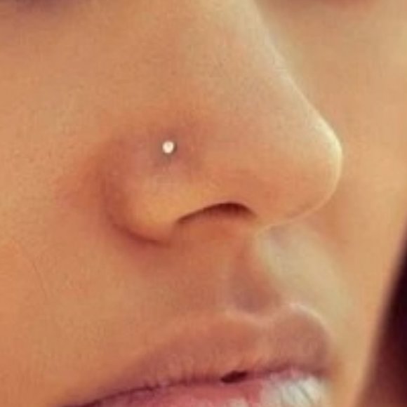 NEW TINY Nose Stud, Real 925 Sterling Silver 2mmx10mm CZ SMALL Straight Piercing - Picture 2 of 4